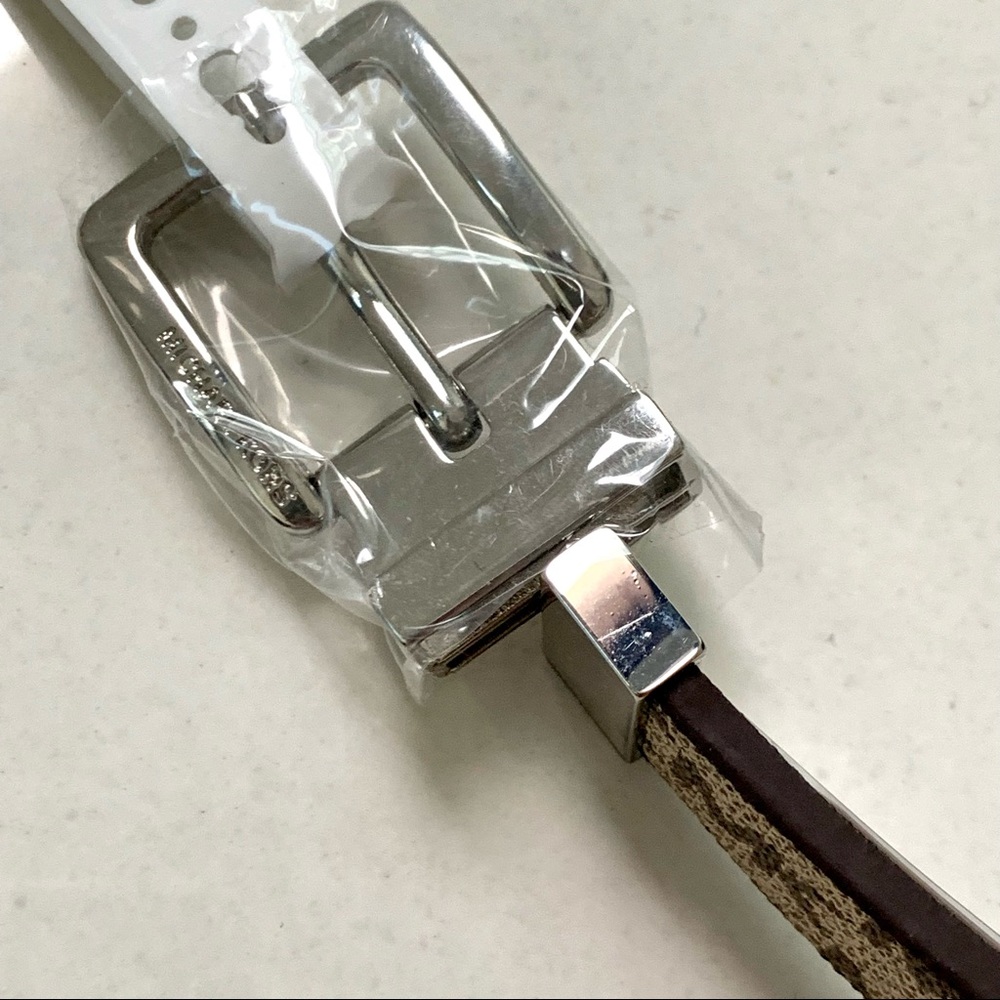 Michael Kors MK Monogram Reversible Leather Belt, Size M, NWT - Picture 9 of 13
